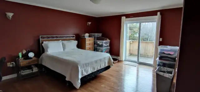 Pier 1 Queen size Headboard +Bed frame+Mattress+Boxspring in Beds & Mattresses in Charlottetown - Image 2