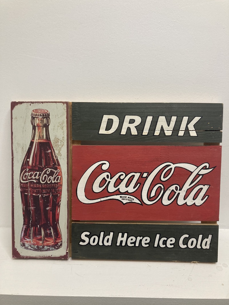Coca Cola wooden sign memorabilia Arts & Collectibles Calgary Kijiji