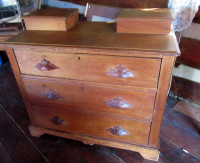 Antique Solid Wood 3 Drawer Dresser in Good Condition