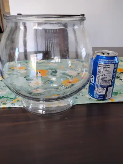 Fish bowl, thick glass....$10, View more
