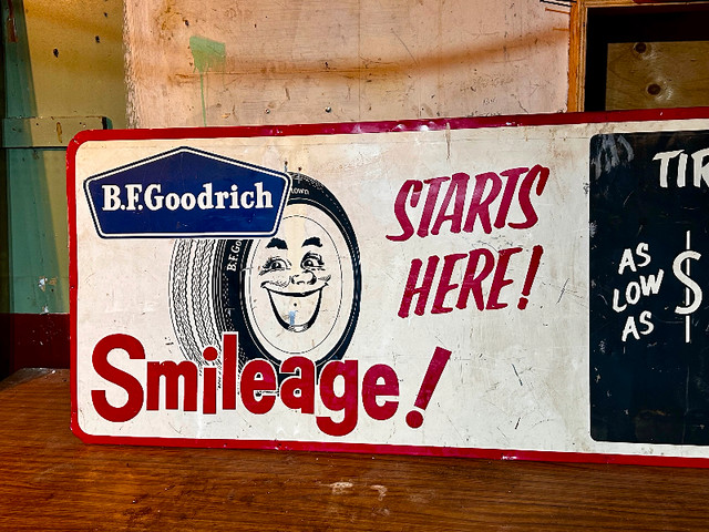 Vintage B.F Goodrich sign for sale (great collector item!) in Arts & Collectibles in Edmonton - Image 2