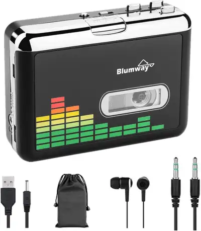 BlumWay USB Audio Music Cassette Tape to Digital Converter, View more