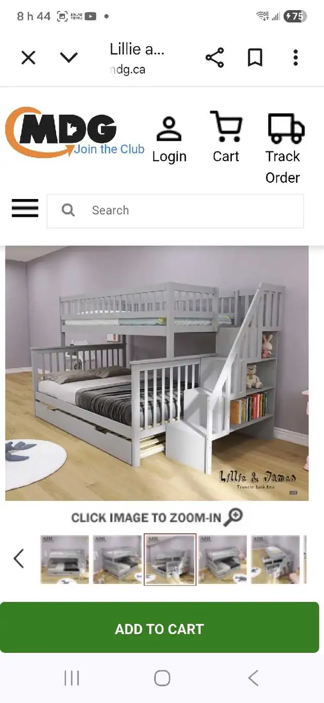 lit deux étages avec lit gigogne  in Beds & Mattresses in Saint-Hyacinthe - Image 3