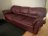 Leather Couch and Love Seat