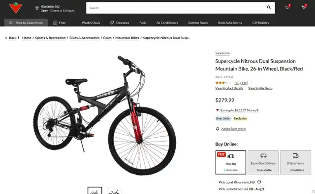 Supercycle Nitrous Dual Suspension Mountain Bike in Mountain in Moncton - Image 2