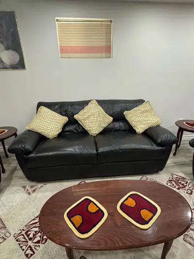 Leather Sofa-Black, View more