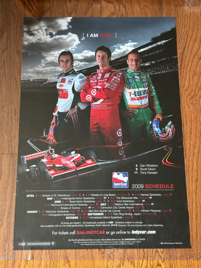 2009 Indy car race schedule poster in Arts & Collectibles in City of Toronto