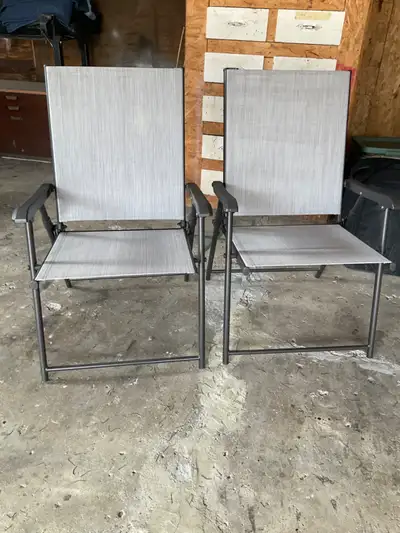 NEW  2  folding Lawn chairs, View more
