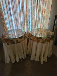 Set of 2 Night Table with a Glass Top @$30