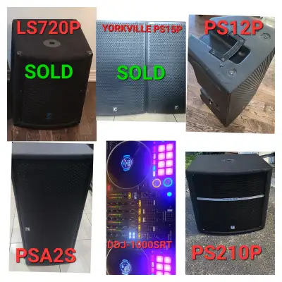 Yorkville Speaker Subwoofer Sub Woofer DDJ-1000SRT Dj controller, View more