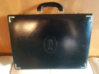 Cartier Must De Cartier Briefcase Leather Attache Case Rare