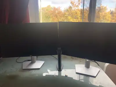 Dell dual monitors 24” Laptop desktop monitors + docking station, View more