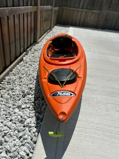Pelican Kayak: - 10 FT - 1 storage compartment - 1 water bottle holder - Soft padded adjustable seat...