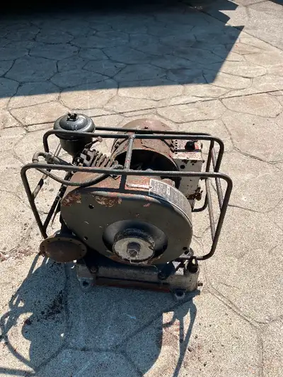 Old Canadian military generator. Does not work, but has a tag for what is wrong in the electrical sy...