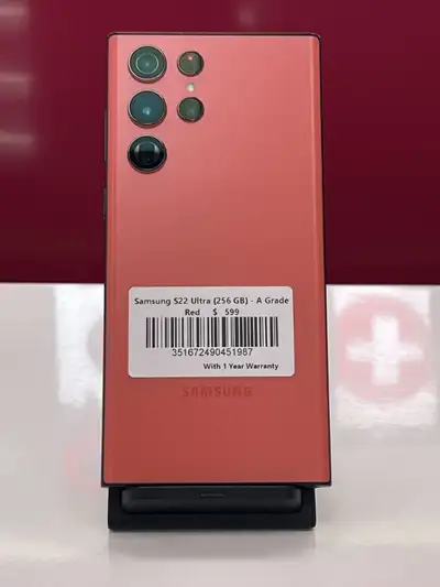 Unlocked Samsung S22 Ultra 5256GB w/ 1 yr Warranty