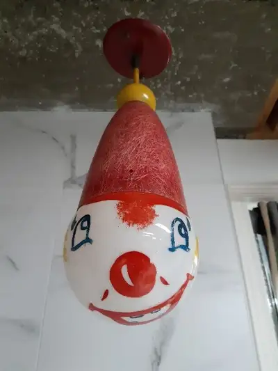 Lampe plafonnier style clown des année 1950, View more