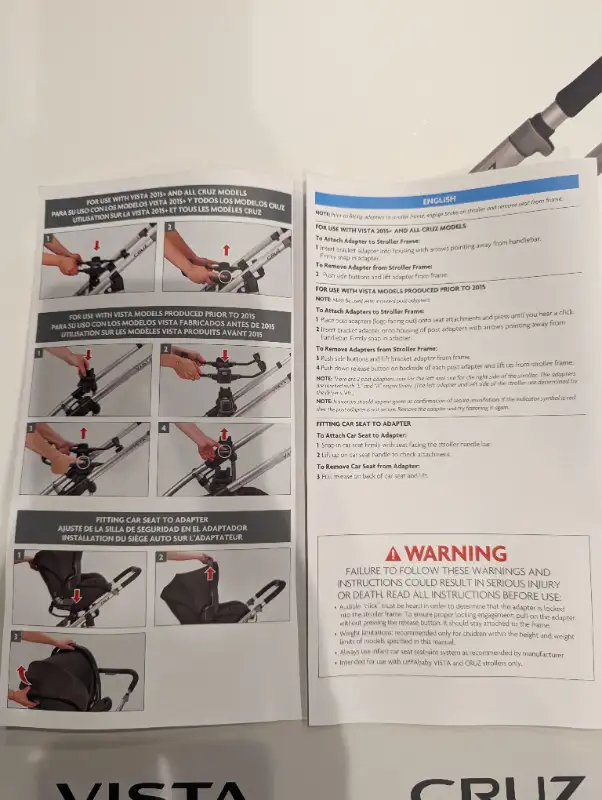 UPPAbaby Peg Perego adaptor for Vista and Cruz in Strollers, Carriers & Car Seats in Edmonton - Image 5