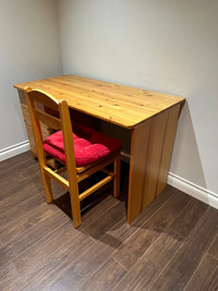 Wooden Desk and Chair Set