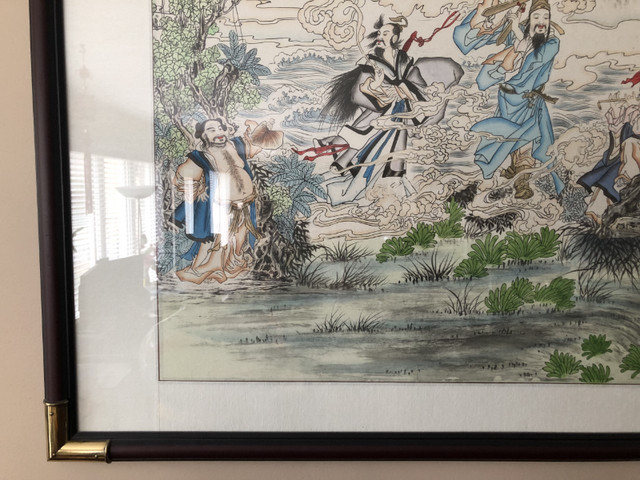 Beautiful Wall Arts - Chinese Painting – Frame 62 in W x 33 in H in Arts & Collectibles in Windsor Region - Image 3