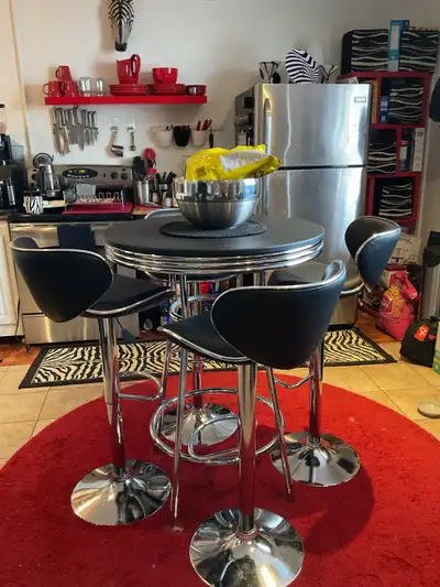 Retro Bar Style Dinette Set, View more