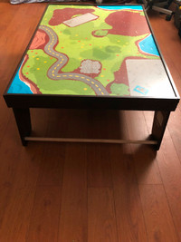 Train table, solid wood $25
