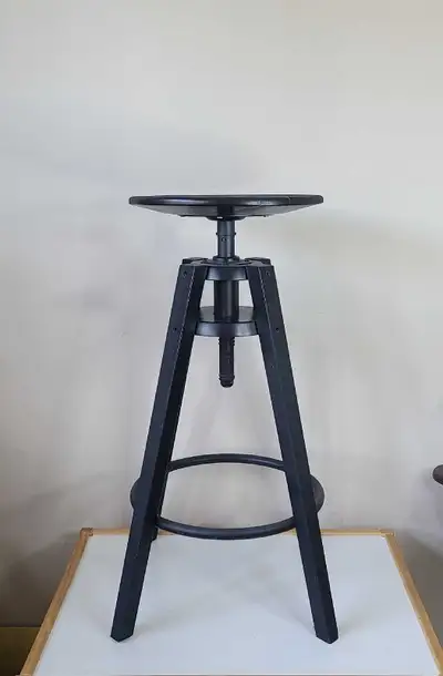 Black Adjustable Bar Stool IKEA Dalfred, View more