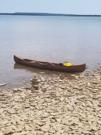 16 Ft. Cedar Strip Canoe. 