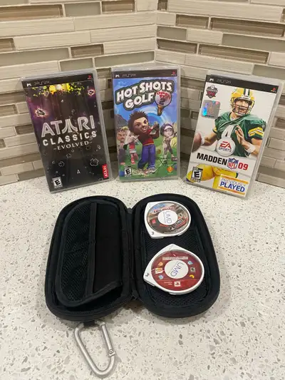 Sony PSP Game Lot - 5 games + Case, View more