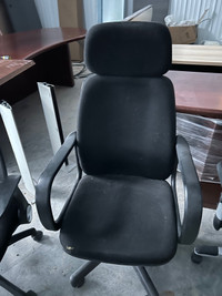 Black high back desk chair