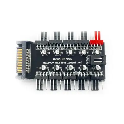 4Pin 10 Ports Controller Splitter Fan Hub for Mining PC Case, View more