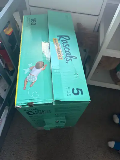 160 diapers give or take one or two used. Want to trade for something. Prefer size 2-3T pull-ups but...