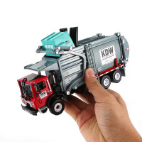 1/43 Diecast Recycling Garbage Truck Model Toy Car with Bin NEW