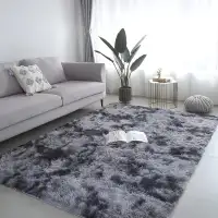 Tapis moelleux poil longue 1,6x2m-Gris foncé/Carpet rug shaggy