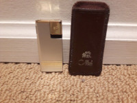 Old Vintage Colibri Lighter with Original brown leather case