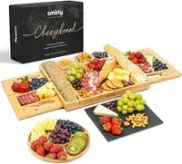 SMIRLY Charcuterie Cheese Board & Knives Set  NEW