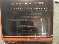 Tommy Hilfiger extra long sheet set TWIN NEVER USED
