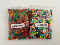 PONY BEADS - Mixed Color Plastic Pony Beads
