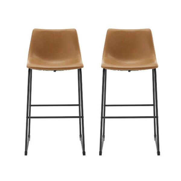 Whiskey Brown Barstool, set of 2 in Chairs & Recliners in Mississauga / Peel Region - Image 2