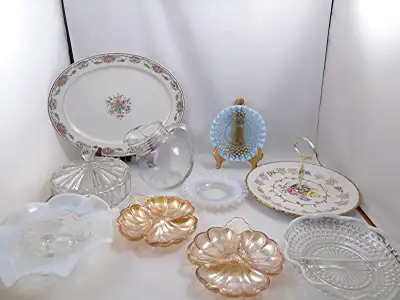Vintage Dish Lot Limoges Platter Marigold Leaf Dishes Tilt Pitch, View more
