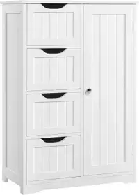 NEW Wooden Floor Cabinet, Side Storage Organizer Cabinet Unit