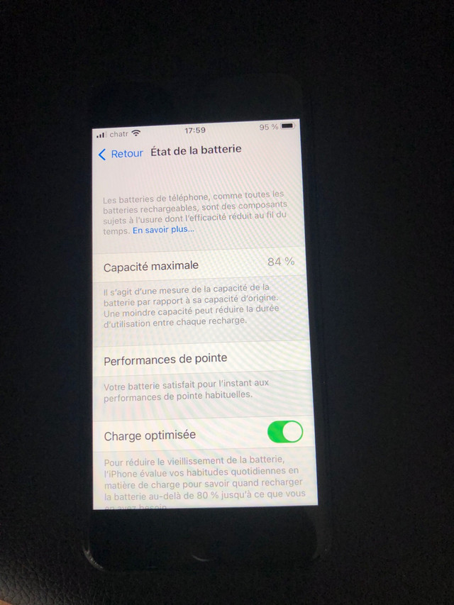 iPhone 7 comme neuf batterie 84 % débloque 
 dans Téléphones cellulaires  à Longueuil/Rive Sud - Image 2