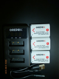SONY NP-BX1 replacement batteries [3] and 3 Channel USB charger