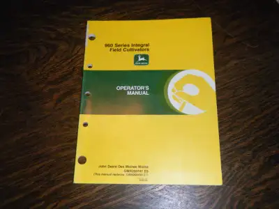 John Deere 960 Integral Field Cultivators Operators Manual, View more