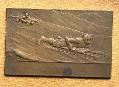 Signed Vienna Bronze men sport art sculpture antique vintage, View more