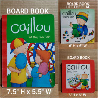 CAILLOU THEMED ITEMS. PRICES IN AD.