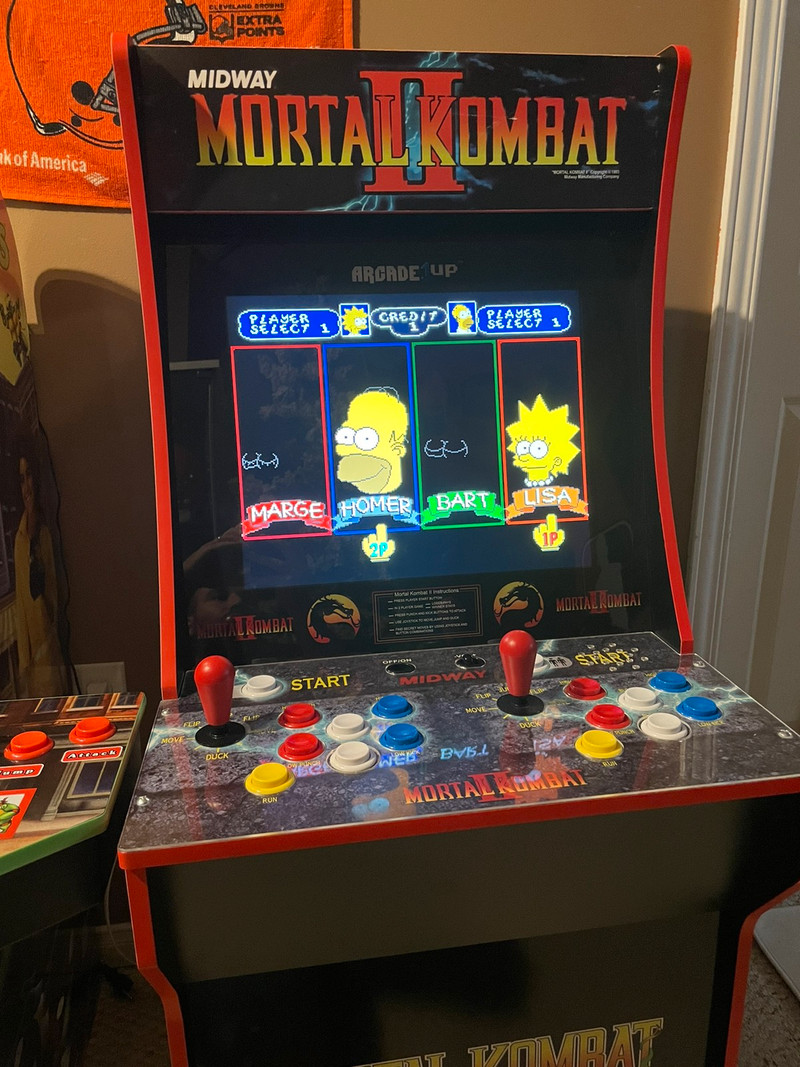 Upgraded arcade 1up mortal kombat 2 machine with over 2400 games for sale  