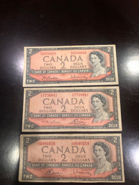 1954 Canadian bills modified $2