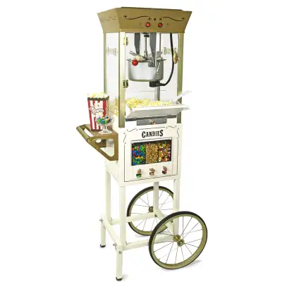White Popcorn machine with candy and snack dispenser for Rent YOU CAN ALSO FOLLOW US ON INSTAGRAM (D...