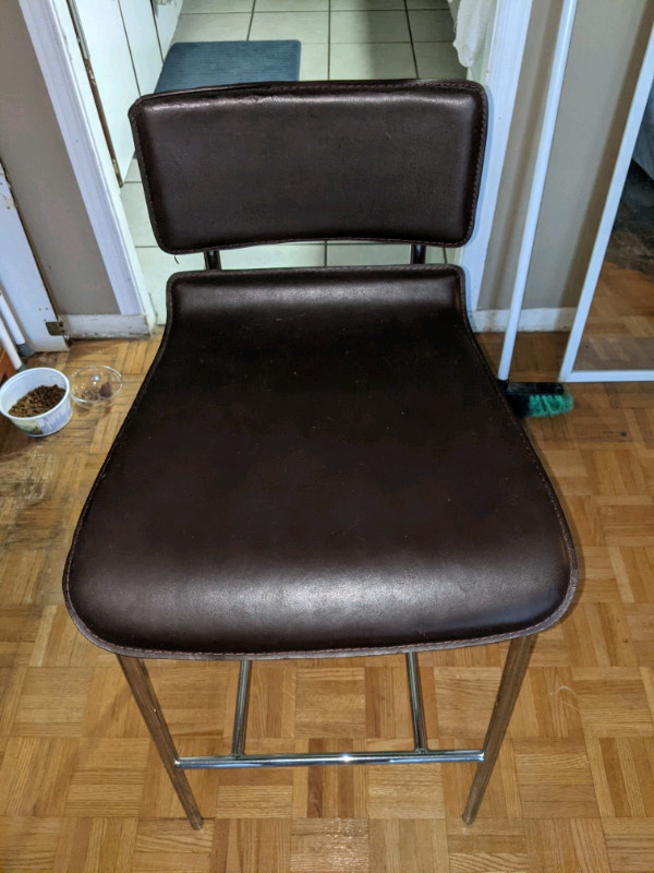 Stainless steel high table and two stools Dining Tables & Sets