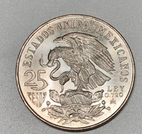 1968 Mexican 25 pesos Olympic coin (b2)
